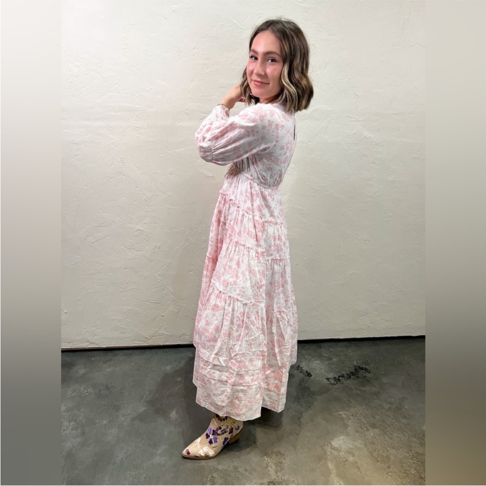 Free People Pappiet Midi Dress in Femme Combo - Picture 3 of 8